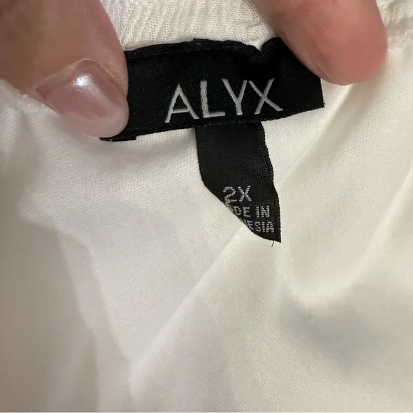 ALYX white off the shoulder shirt size 2X - Picture 6 of 8